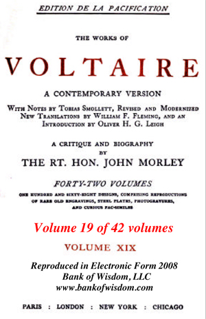 (image for) The Works of Voltaire, Vol. 19 of 42 vols + INDEX volume 43
